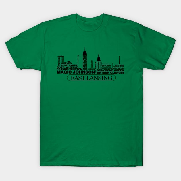 East Lansing Basketball T-Shirt by Red Roof Designs